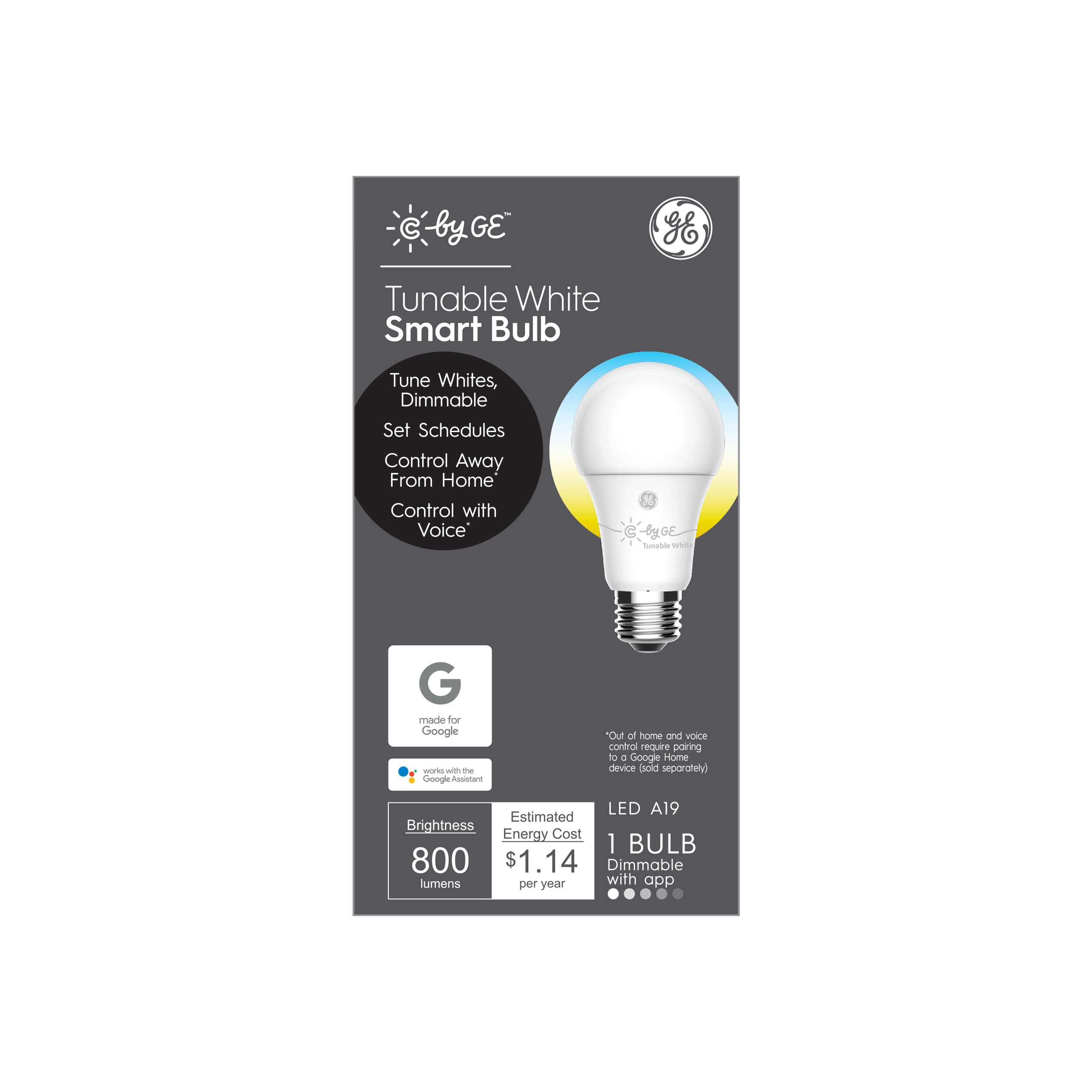 C by GE Tunable White A19 Smart LED Bulb (1-Pack)