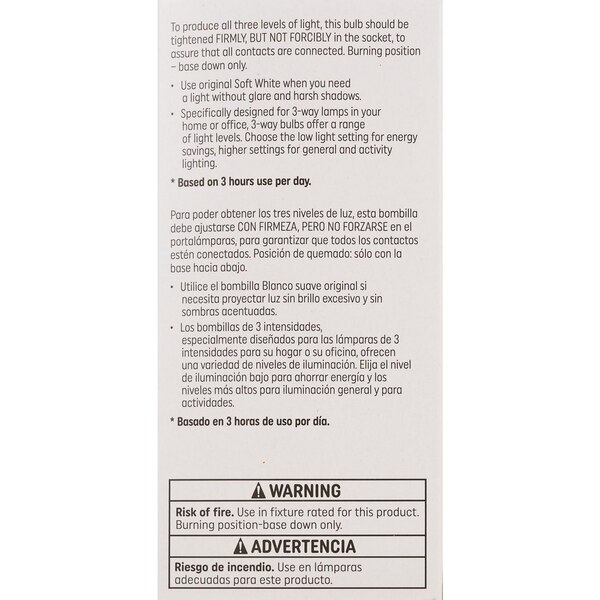 GE - Bombilla de uso general, 3 vatios, a21 Bulb, Soft White