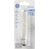 GE Tubular 25W Specialty Bulb, Clear, thumbnail image 1 of 2