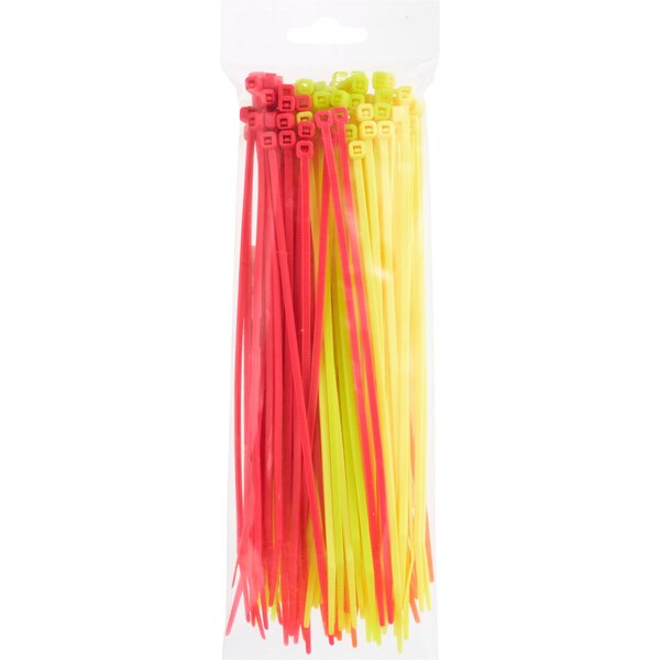 GE - Precintos para cables, 8", colores neón surtidos