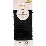 Scunci Tight Hold No Damage Hair Elastics, Black, 32 CT, thumbnail image