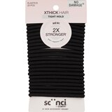 Scunci Tight Hold XThick Hair Elastics, Black, 22 CT, thumbnail image