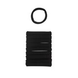 Scunci Hosiery Ponytail Elastic for Thick Hair, Black, 10 CT, thumbnail image