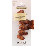 Scunci All Day Hold Unbreakable Claw Clip, Brown, 1 CT, thumbnail image