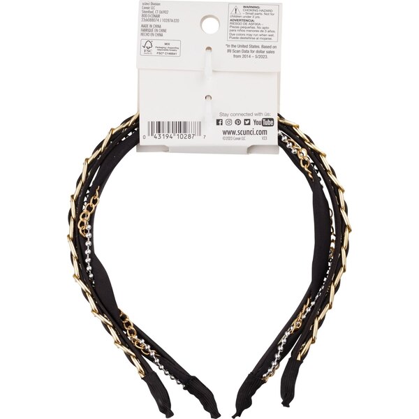 Scunci All Day Hold Headband, Assorted Colors, 2 CT