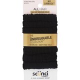 Scunci Unbreakable All Hair Medium Hold Ponytailers, Black, 8 CT, thumbnail image