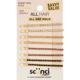 Scunci All Day Hold Stone Bobby Pins, Assorted Colors, 8 CT, thumbnail image