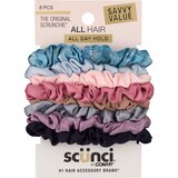 Scunci All Day Hold Scrunchies, Assorted Colors, 8 CT, thumbnail image