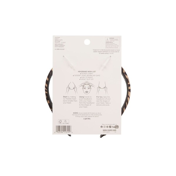 Scunci Print Satin Most Comfortable Headband, 1 CT