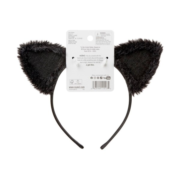 Scunci Halloween Cat Ear Headband