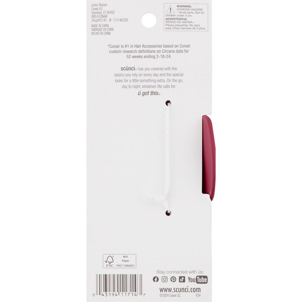 Scunci Tamera Textured Hair Claw Clip