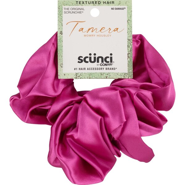 Scunci Tamera Textured Hair Original Scrunchie, Pink