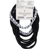 Scunci Tamera XL Thick Hair Hosiery Ponytailers, Black, 8 CT, thumbnail image