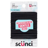Scunci Gentle Hold Elastics, Black, 28 CT, thumbnail image