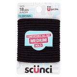 Scunci Medium Hold Elastics, Black, thumbnail image