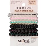 Scunci No-Slip Grip Thick Hair Spirals, Assorted Colors, 6 CT, thumbnail image