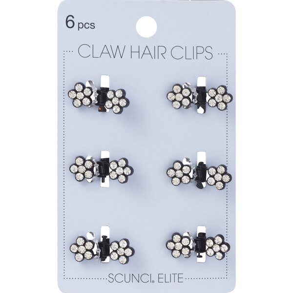 Scunci Elite Mini Jaw Clips, 6 CT