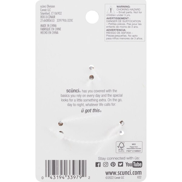 Scunchi Rhinestone Jaw Clip, 1 Piece