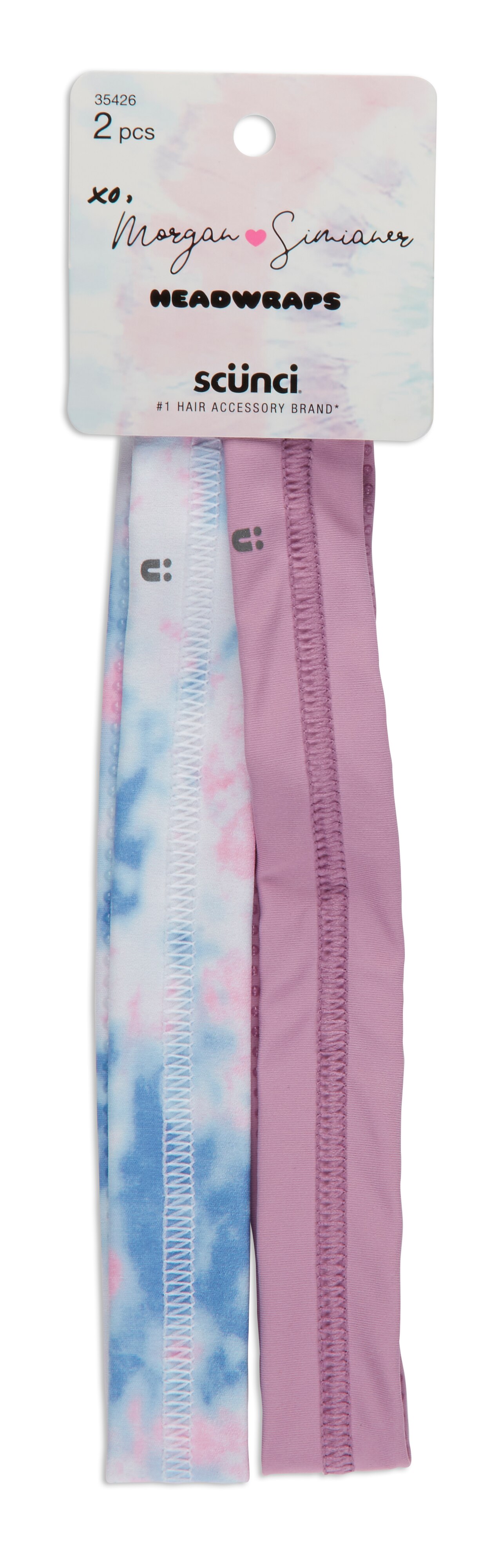 Morgan Simianer xo Scunci Headwraps with No Slip Grip, 2CT