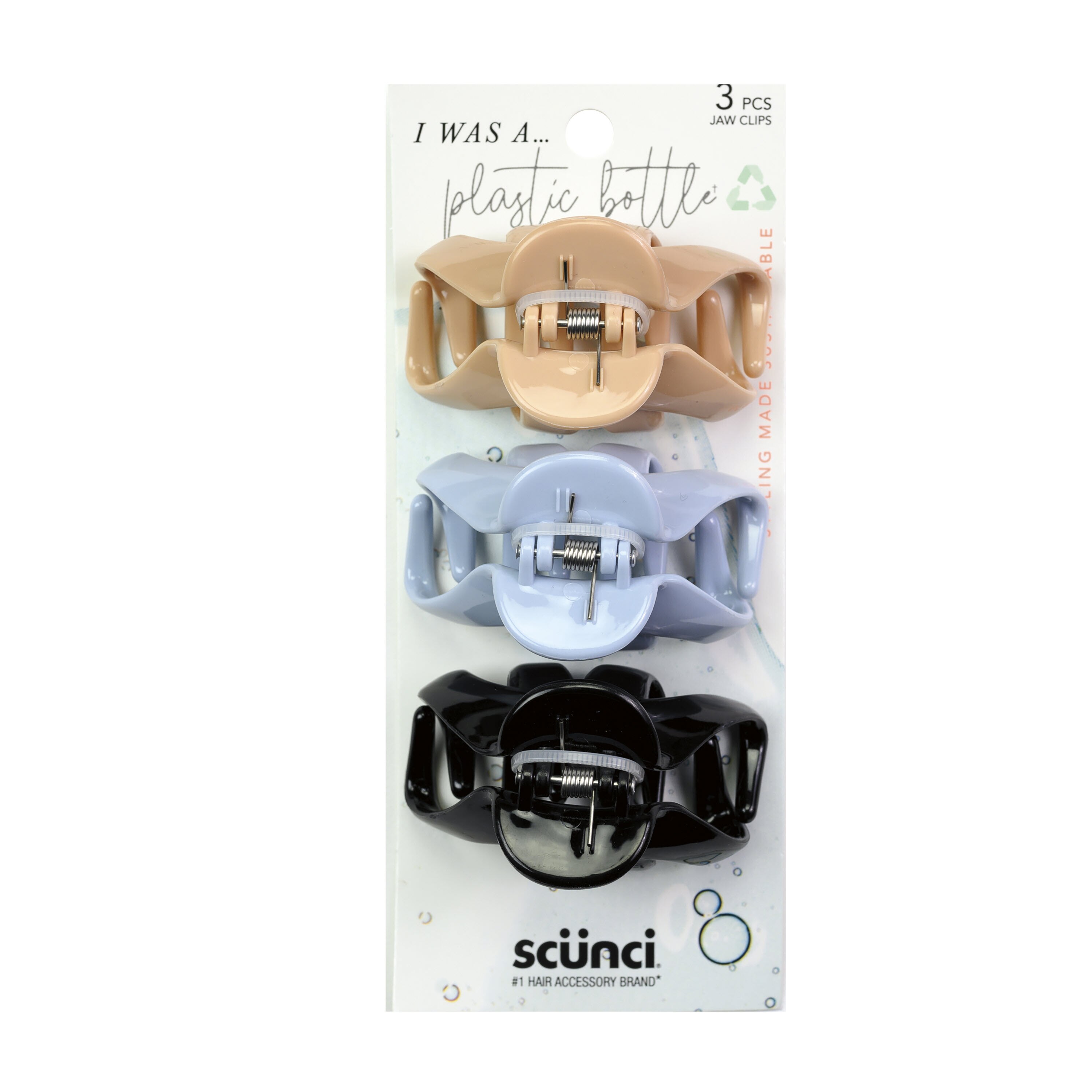 Scunci Consciously Minded Octopus Jaw Clips, 3CT