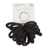 Scunci Consciously Minded Recycled Nylon Ponytailers, Black, 18 CT, thumbnail image