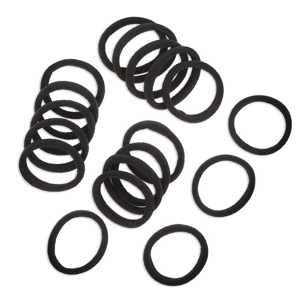 Scunci Consciously Minded Recycled Nylon Ponytailers, Black, 18 CT