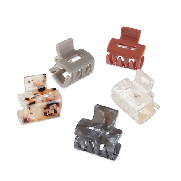 Scunci Mini Open Cut Claw Clips 5pk
