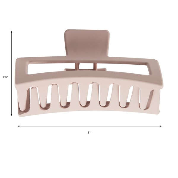 Scunci Soft Touch Open Cut Rectangle Claw Clip, Blush