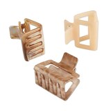 Scunci Small Open Cut Square Claw Clips, 3 CT, thumbnail image