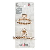 Scunci Pearl Claw Clips 2pk, thumbnail image