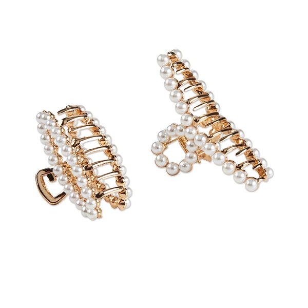 Scunci Pearl Claw Clips 2pk