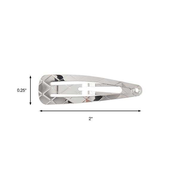 Scunci Metal Metallic Snap Clips, 8 CT