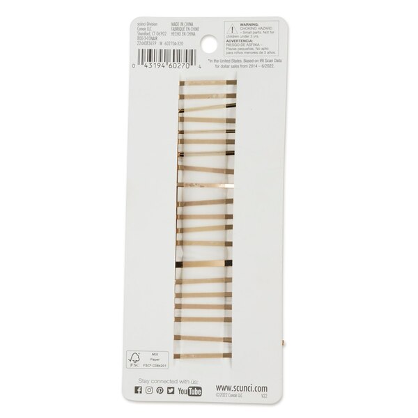 Scunci Rhinestone & Pearl Bobby Pins, Gold, 20 CT