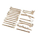 Scunci Rhinestone & Pearl Bobby Pins, Gold, 20 CT, thumbnail image