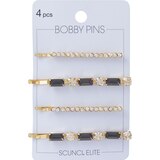 Scunci Elite Gold Rhinestone Multicolor Bobby Pins, 4 CT , thumbnail image