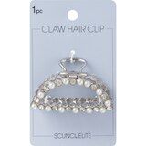 Scunci Silver Pearl Rhinestone Jaw Clip, 1 CT, thumbnail image