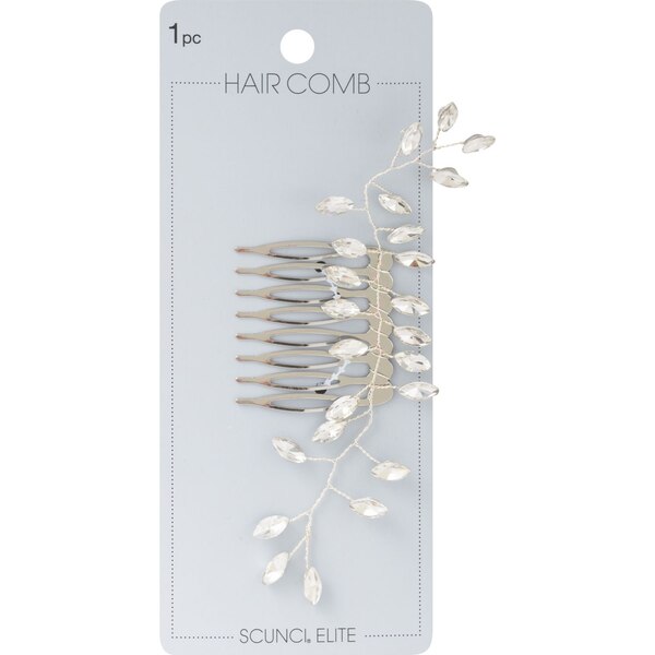Scunci Elite Silver Rhinestone Hair Comb, 1 CT