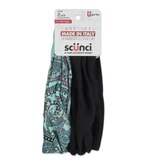 Scunci No Damage Seamless Ponytailers, Solid & Paisley, 2 CT, thumbnail image