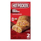Hot Pockets. Hickory Ham and Cheddar, Crispy Buttery Crust, Frozen Snack, 2 Pack, thumbnail image