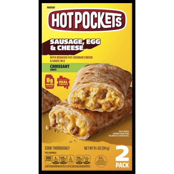 Hot Pocket, Croissant Crust Sausage Egg & Cheese, 8.5 oz