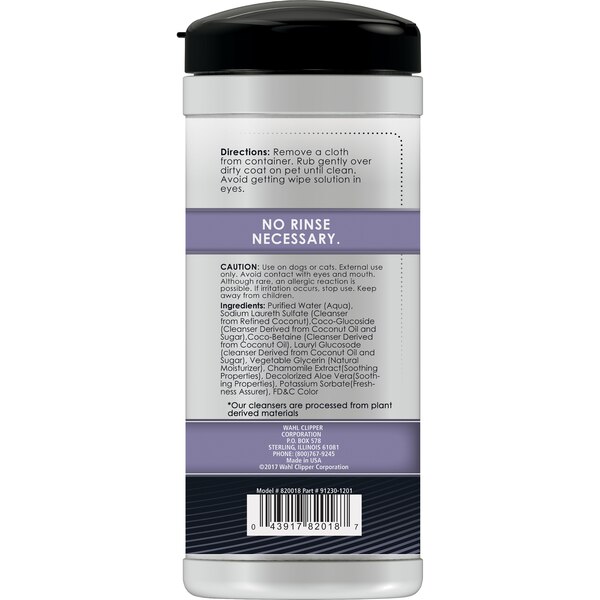 Wahl Pet Refresh Lavender Cleaning Wipes, 50ct