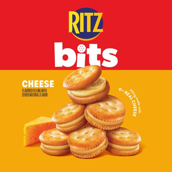 Ritz Bits, Cheese Sandwich Crackers, Snacks for Kids and Adults, Lunch Snacks, 3 oz