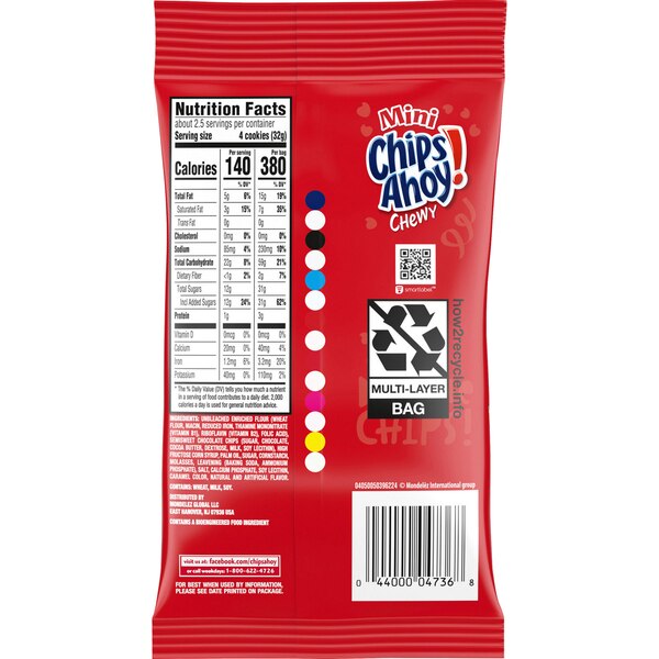 Chips Ahoy! Mini Chewy Chocolate Chip Cookies, Big Bag, 3 oz