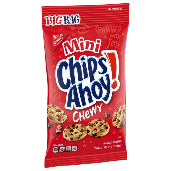 Chips Ahoy! Mini Chewy Chocolate Chip Cookies, Big Bag, 3 oz