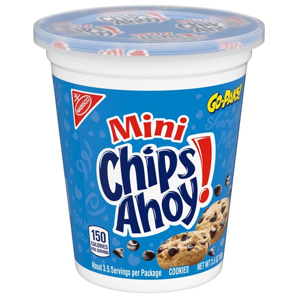 Chips Ahoy! Mini Original Chocolate Chip Cookies, Go-Paks, 3.5 oz Cup