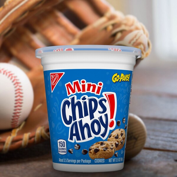 Chips Ahoy! Mini Original Chocolate Chip Cookies, Go-Paks, 3.5 oz Cup