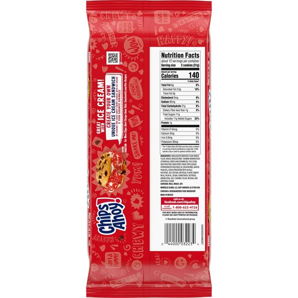 Chips Ahoy, Chewy Chocolate Chip Cookies, 13 oz