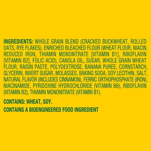 belVita Soft Baked Banana Bread Breakfast Biscuits, Chewy Breakfast Bars, 5 Packs (1 Biscuit Per Pack)