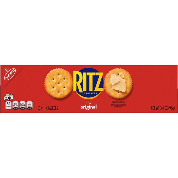 RITZ Original Crackers, Snacks for Kids and Adults, Lunch Snacks, 3.4 oz