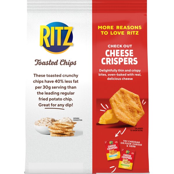 RITZ Toasted Chips Sour Cream and Onion Crackers, 8.1 oz